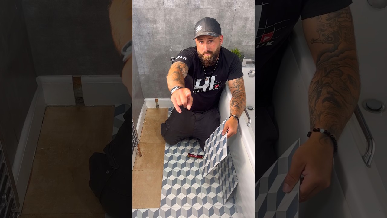 How To Cut Vinyl Tiles (No Measuring) 