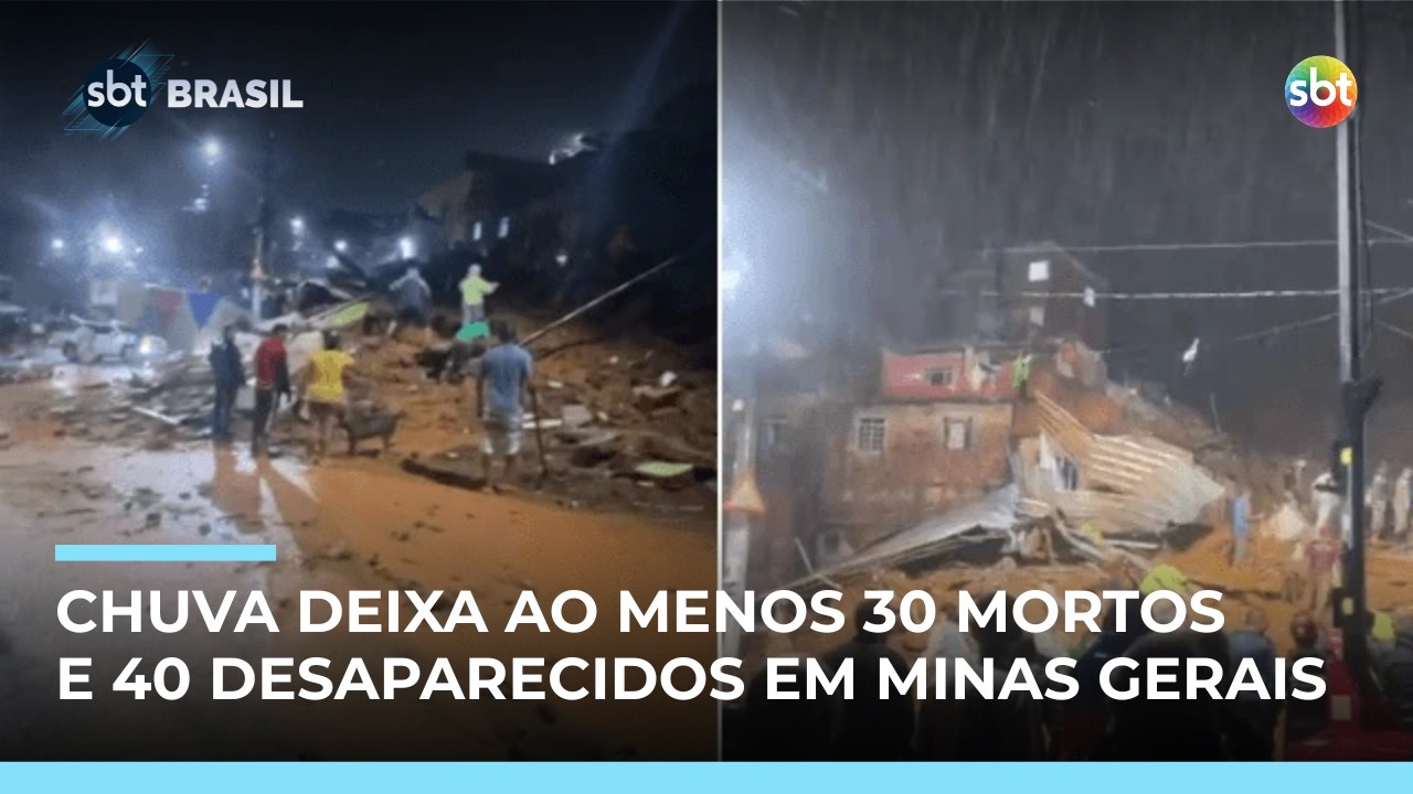 Temporal deixa ao menos 30 mortos e 40 desaparecidos em MG; cidades decretam calamidade | #SBTBrasil
