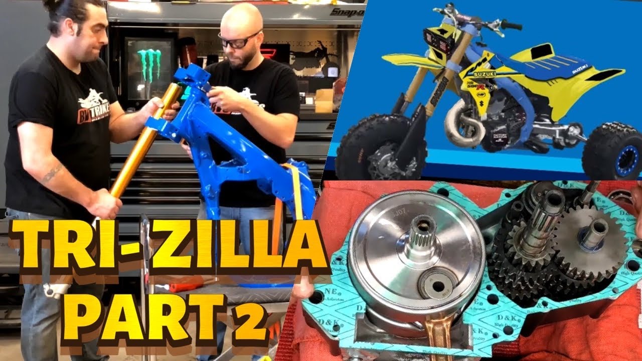 SUZUKI TRI ZILLA 500R Trike  part 2 Assembly  BVC TRIKES