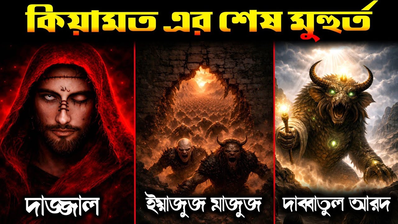 🔥 দাজ্জাল থেকে দাব্বাতুল আরদ: পৃথিবীর শেষ সময় কেমন হবে? | কিয়ামতের শেষ ১০ নিদর্শন | End Of Time 
