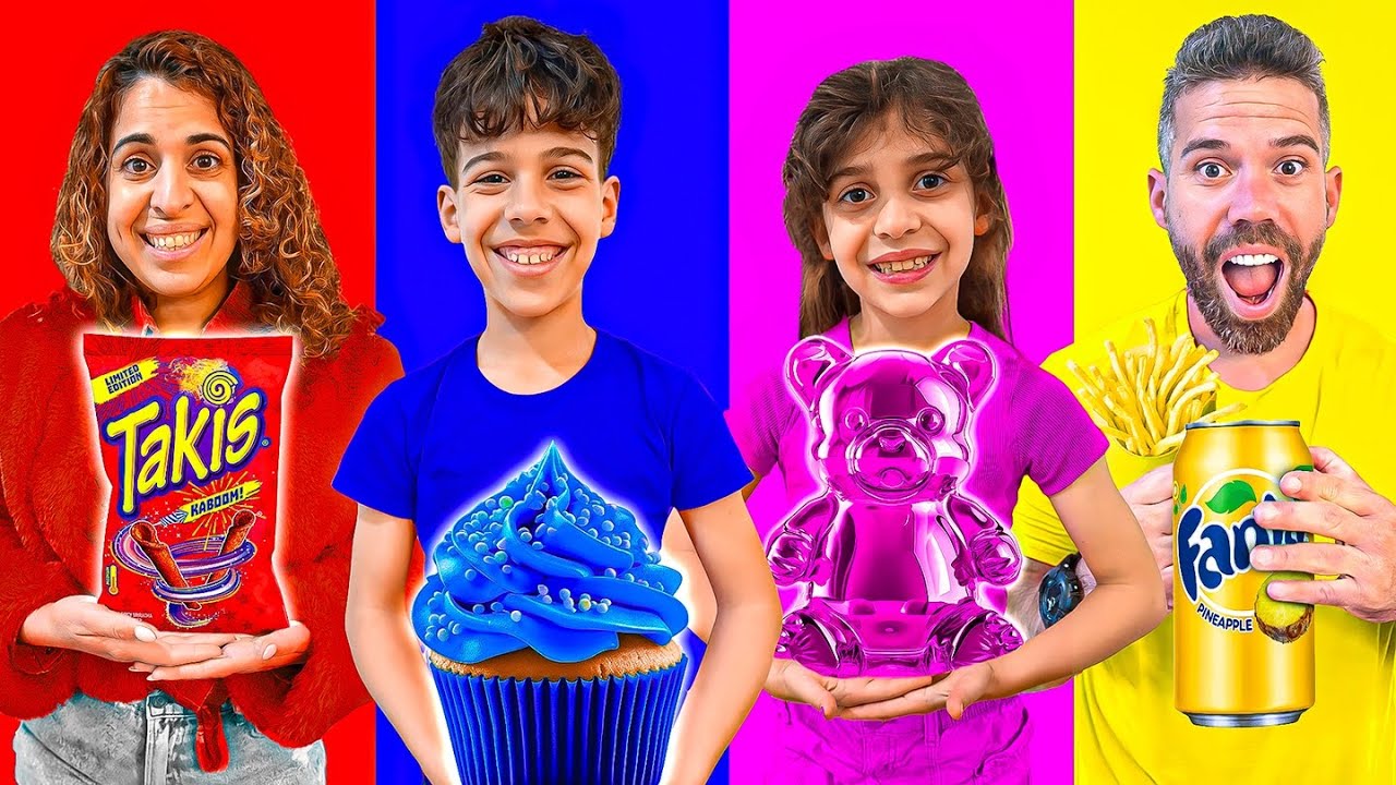 COMIENDO de un COLOR en DIFERENTES PARTES del MUNDO|4PLUSONE