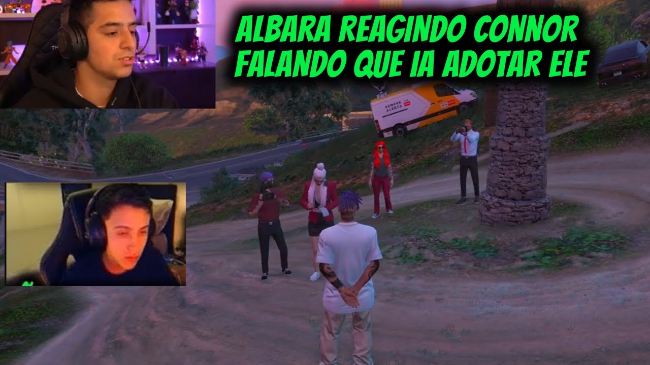 ALBARA REAGINDO CONNOR FALANDO QUE IA ADOTAR ELE