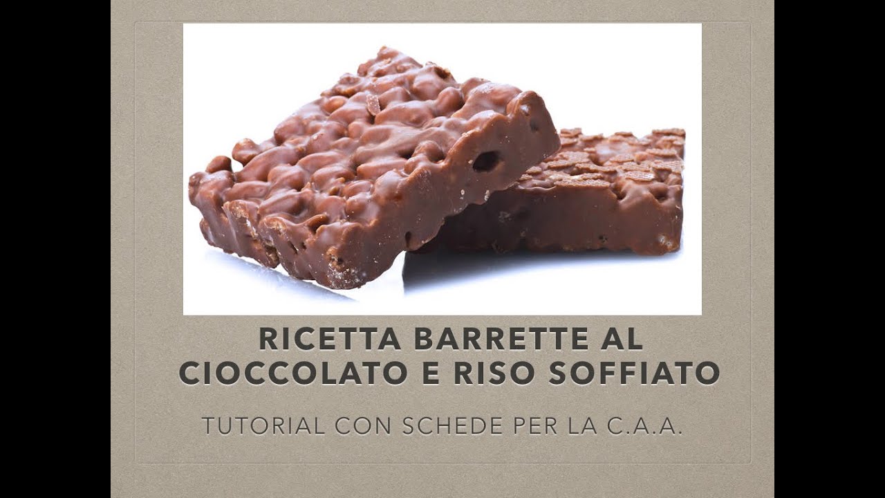 Ricetta barrette al cioccolato e riso soffiato