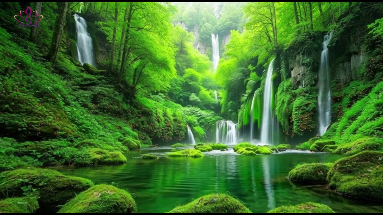 Relaxing Calm-Beautiful Water fall Relaxing Music for Relieves Stress