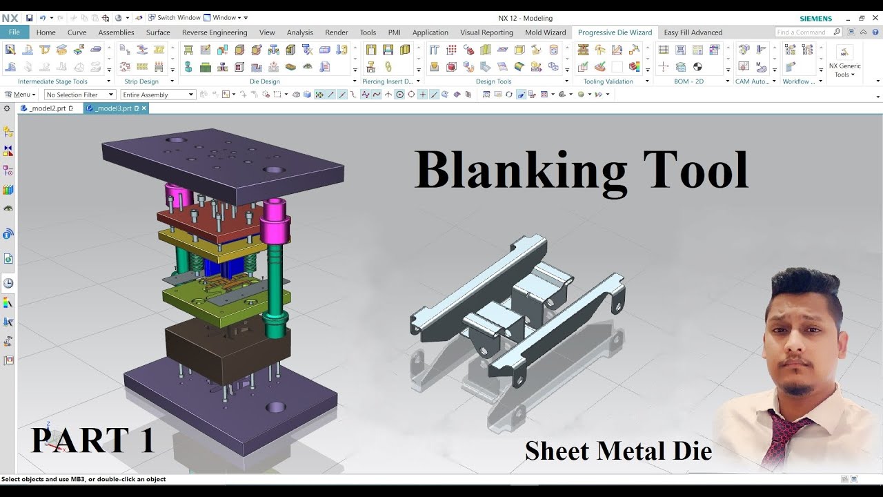 Blanking Die tool and die design tutorial | Sheet metal blank die or Press tool design tutorial