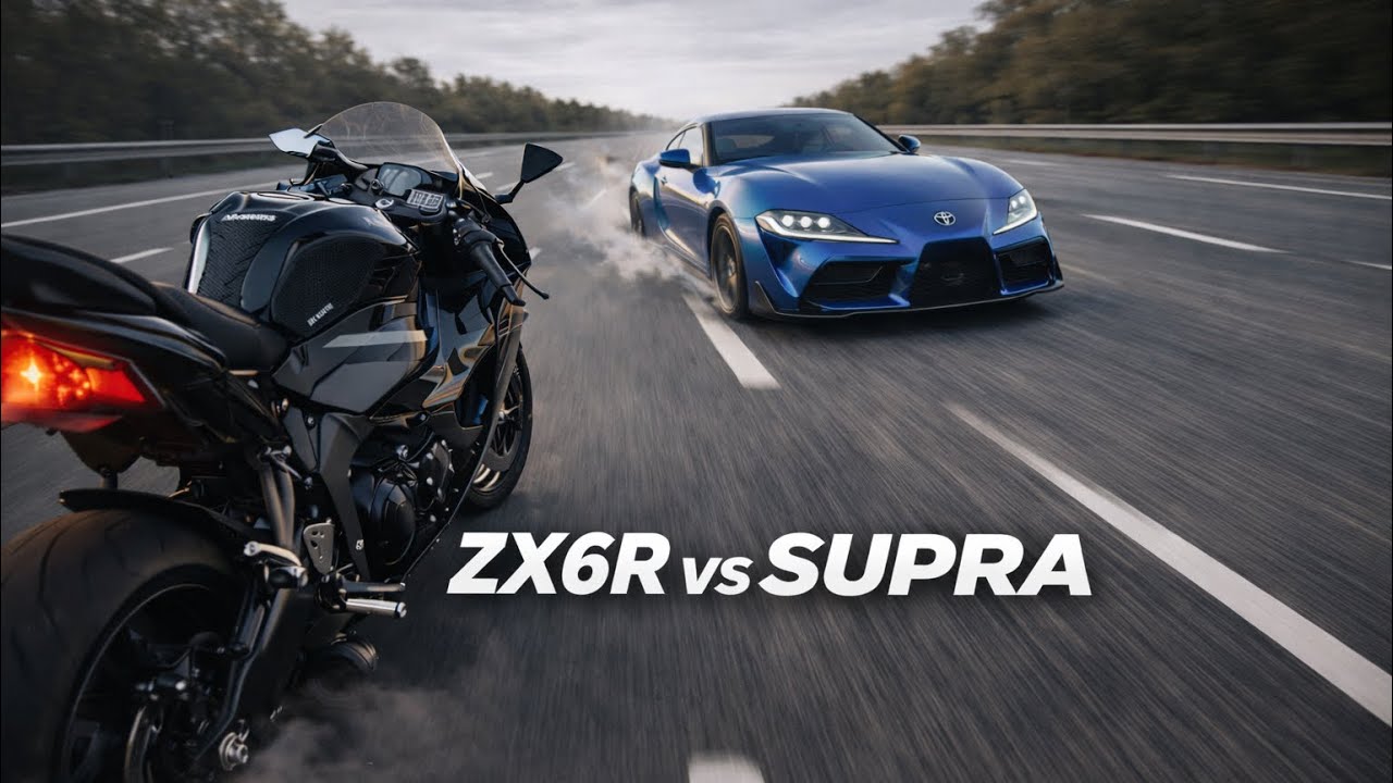 2026 zx6r chased by Supra 