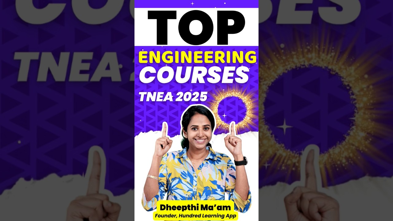 Top Engineering Courses in 2025 Best Engineering Courses After 12 Engineering Courses #tnea2025