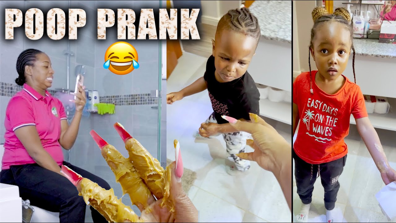 I'M ON THE FLOOR 🤣🤣🤣🤣 POOP PRANK ON MY KIDS 🤮😎 || DIANA BAHATI