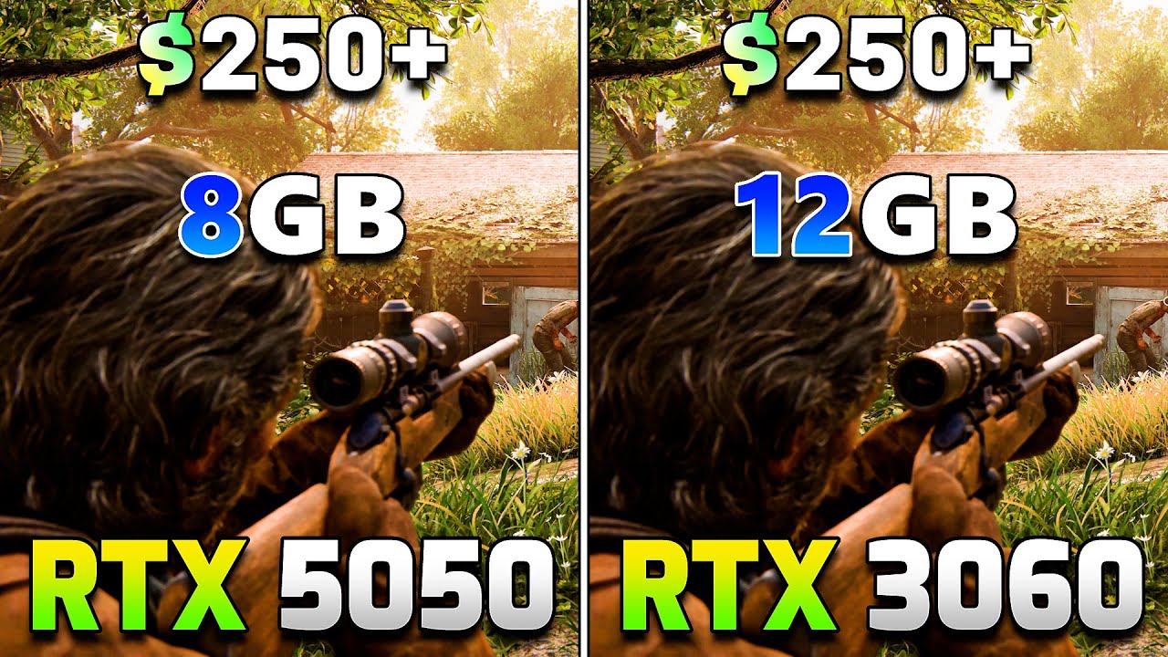 RTX 5050 8GB vs RTX 3060 12GB | 12 PC Gameplay Benchmark Tested