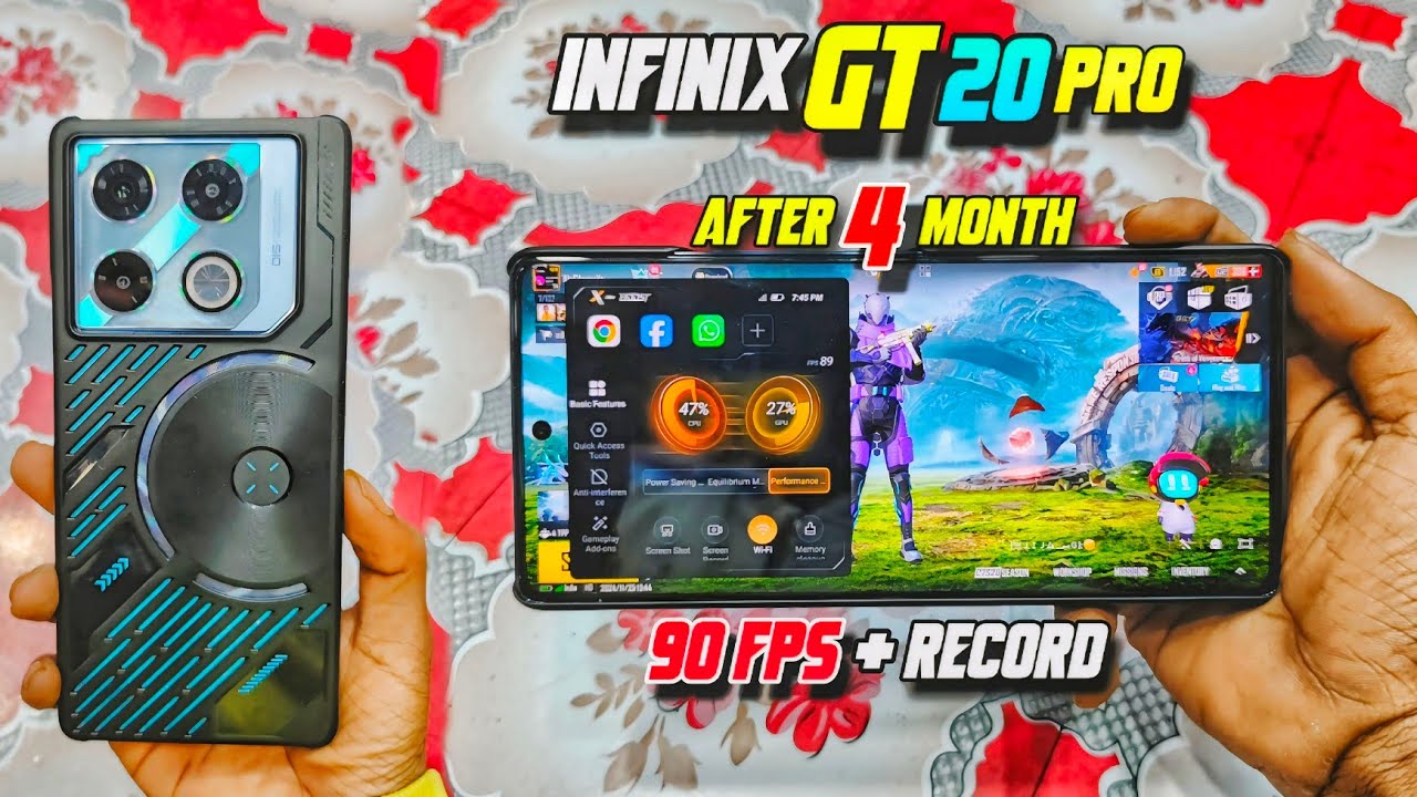 ⚡infinix GT 20 Pro after 4 month 90 FPS PUBG / BGMI  gaming test with screen record⚡