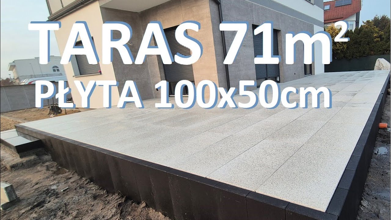TARAS 71m² Z PŁYT 100x50cm  #brukarzbydgoszcz #kostkabrukowa #taras  #brukarz