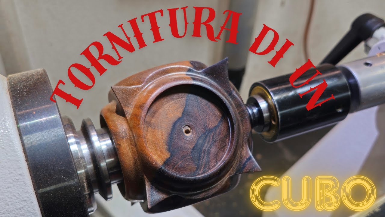 Tornitura di un Cubo. come tornire un pezzo cubico al tornio. tutorial completo. cube turning