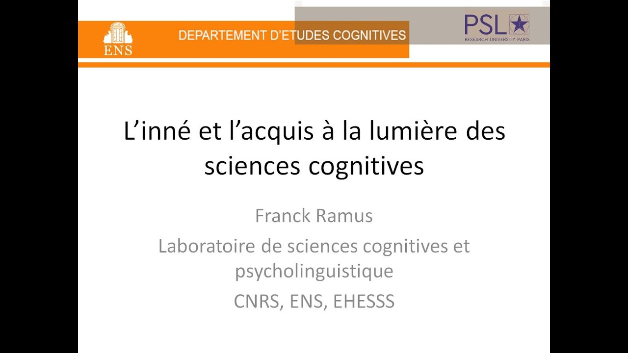 L'inné et l'acquis à la lumière des sciences cognitives