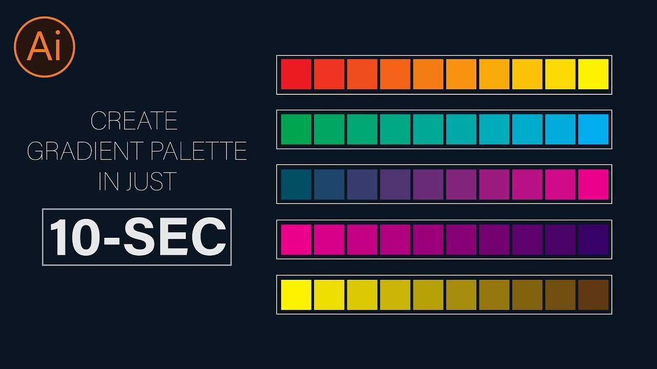 HOW TO CREATE COLOUR PALETTE IN ILLUSTRATOR CC 2019