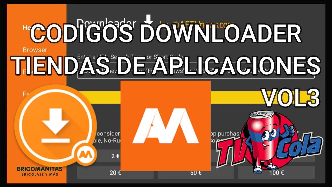MEJORES CODIGOS DOWNLOADER, CODIGOS PARA TIENDAS DE APLICACIONES VOL3.PARA FIRE TV Y ANDROID TV.