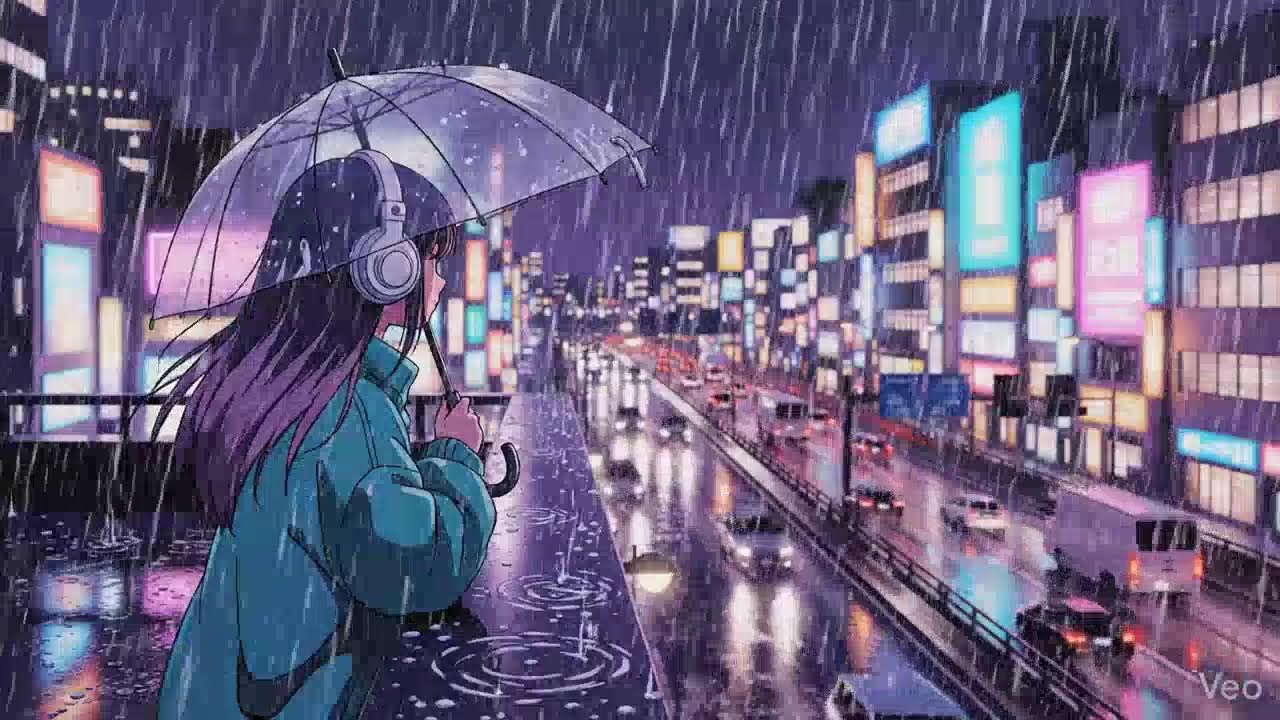 Midnight Rain 🌧️ Neon Japan Lofi for Deep Focus
