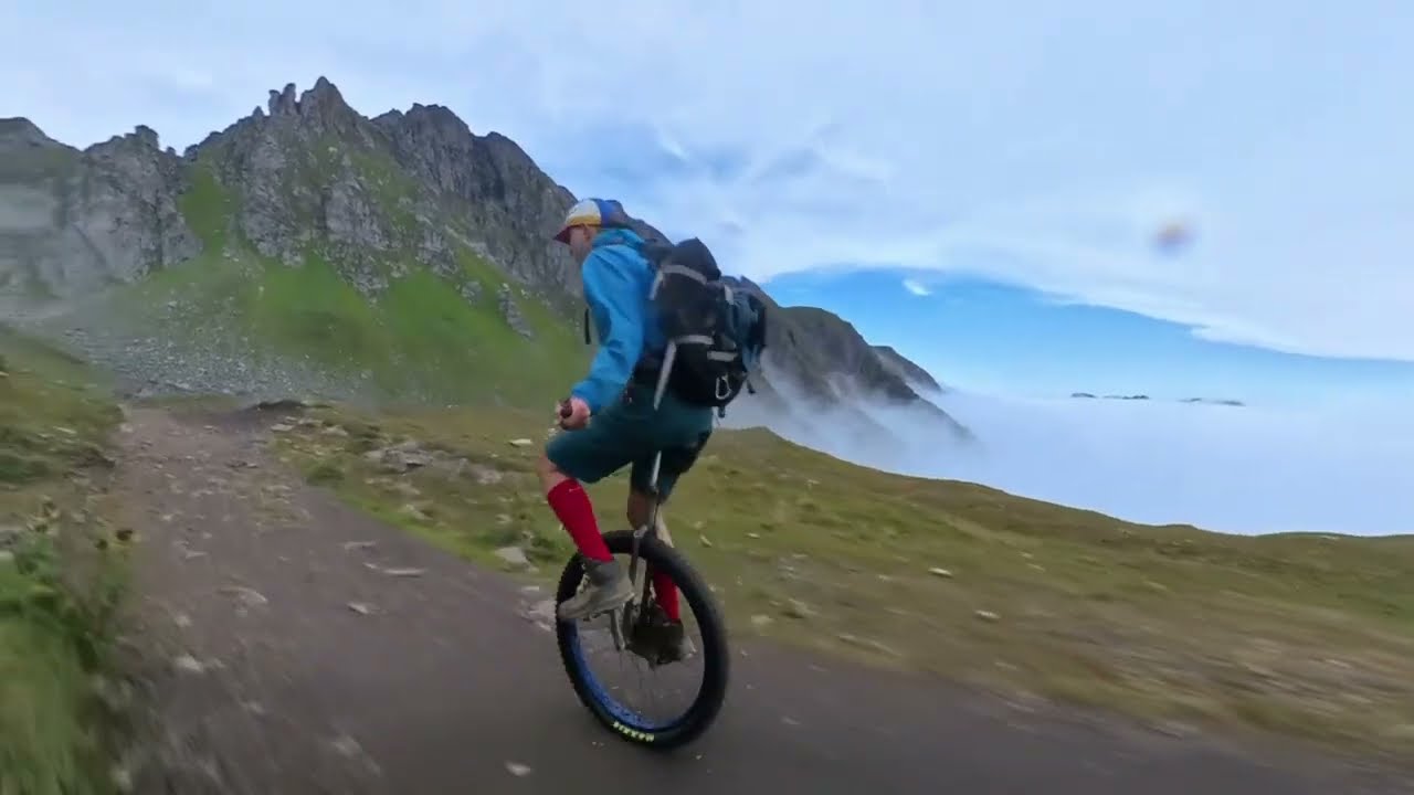 the beauty of mountain unicycling