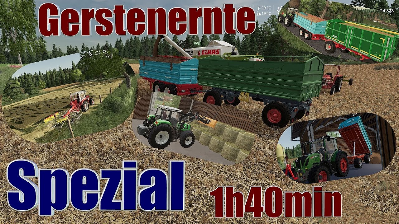 Ls 19 Gerstenernte-Spezial! 1h40min