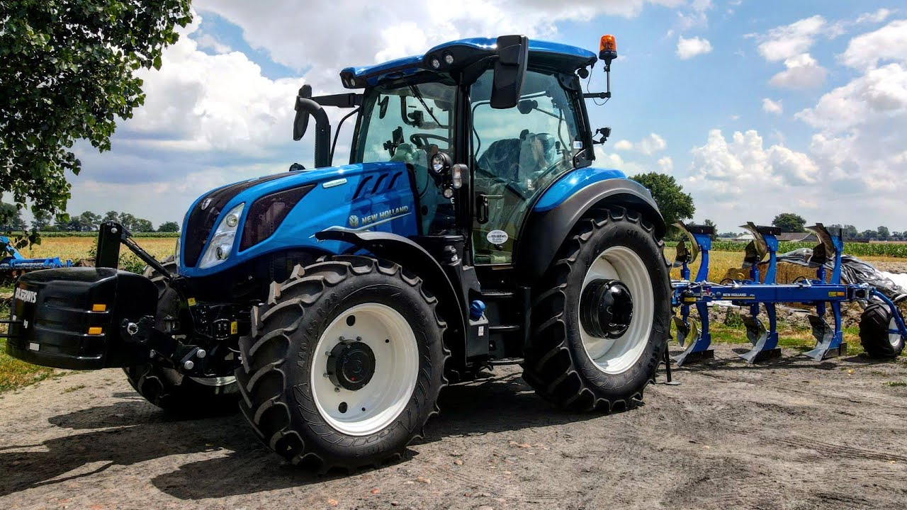 🔥NOWY NABYTEK🔥NEWHOLLAND T5.120 DC & PŁUG🔥STADO SMERFÓW