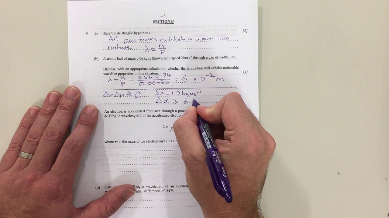 IB Physics topic 12 Past Exam Question walkthrough
