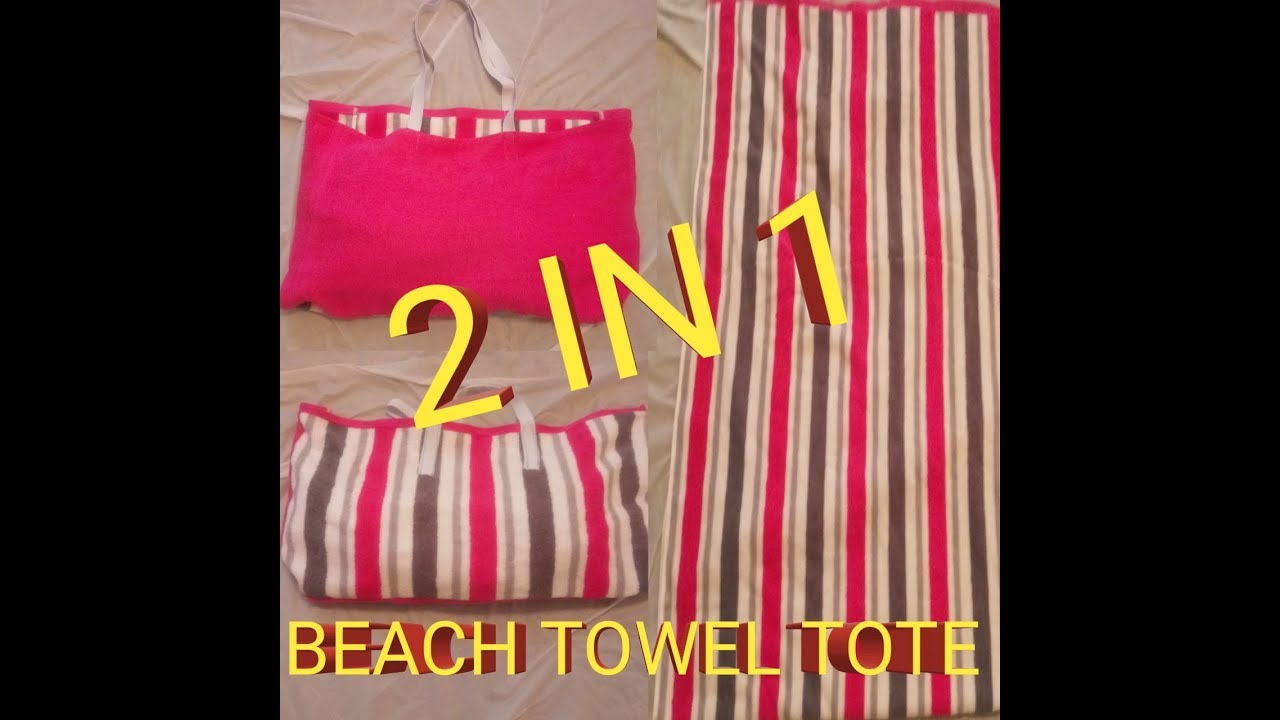 2 IN 1: DIY BEACH TOWEL TOTE BAG #timewladyesha #crafttimewladyesha
