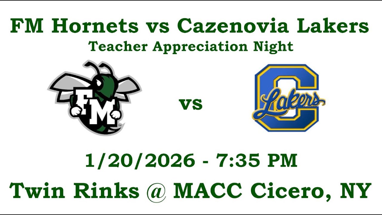 Fayetteville-Manlius Hornets vs Cazenovia Lakers 1/20/2026