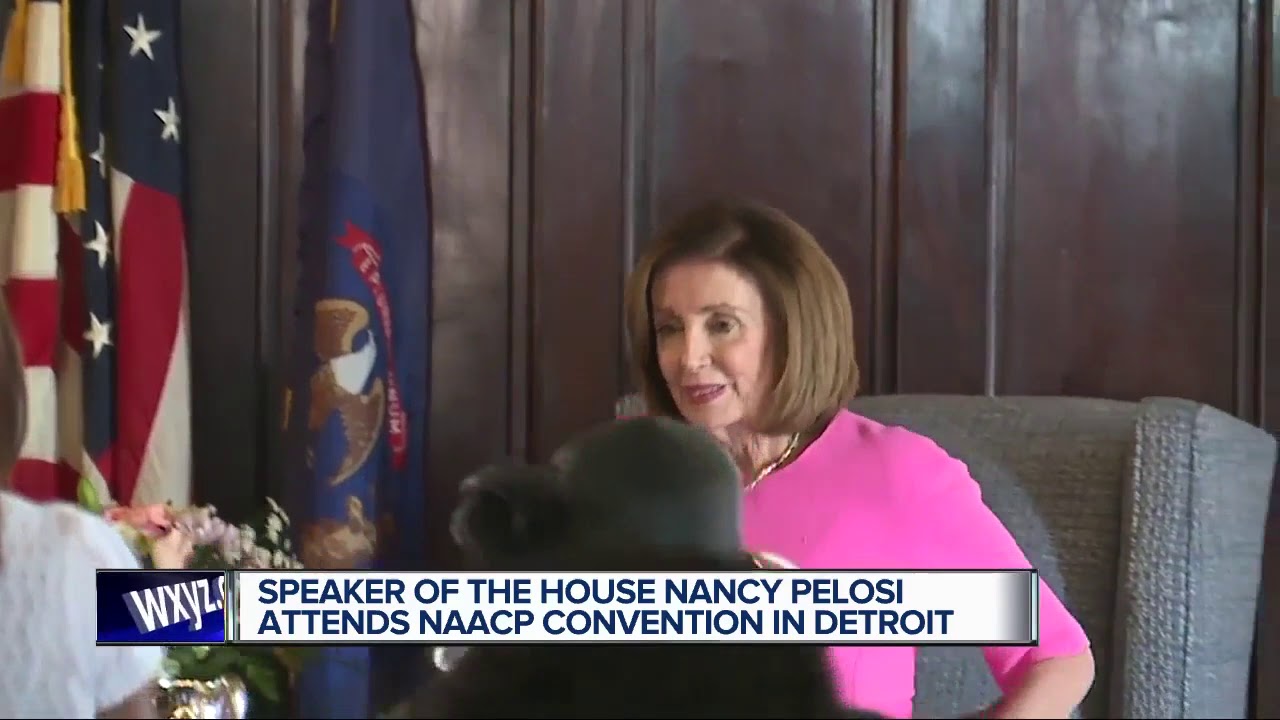 Speaker of the House Nancy Pelosi attends NAACP convention in Detroit
