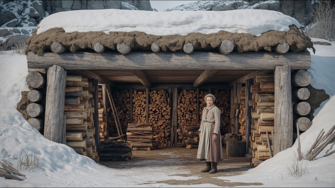 Thrown Out at 16, She Built a Buried Wood Tunnel for $10 — Until Her Firewood Stayed Dry All Winter