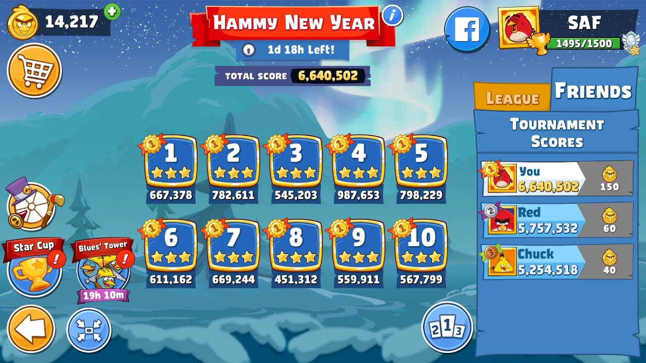 Angry Birds Friends. Hammy New Year (04.01.2025). All levels 3 stars. Passage from Sergey Fetisov