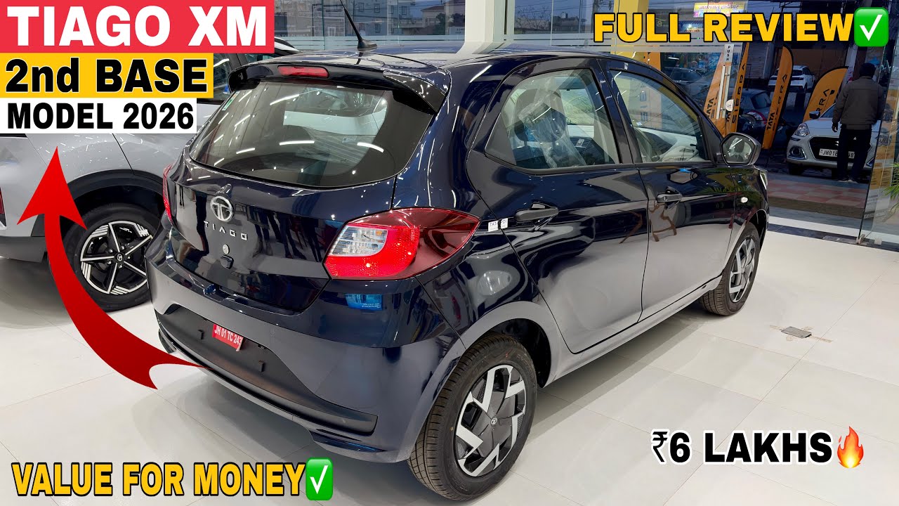 Tata Tiago XM 2nd Base Model 2026 Details, Features, Mileage, On-Road Price & Full Review Tiago XM