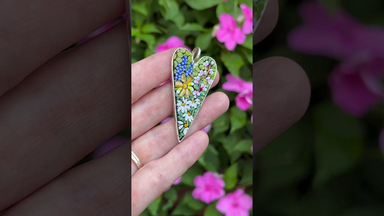 Floral Mosaic Pendants 