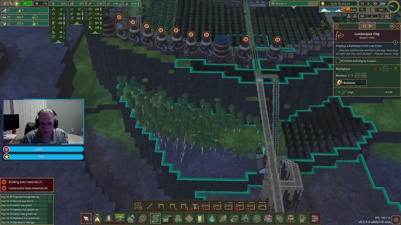 Folktails - Terraces map - hard difficulty - Timberborn Update 5 (#03)