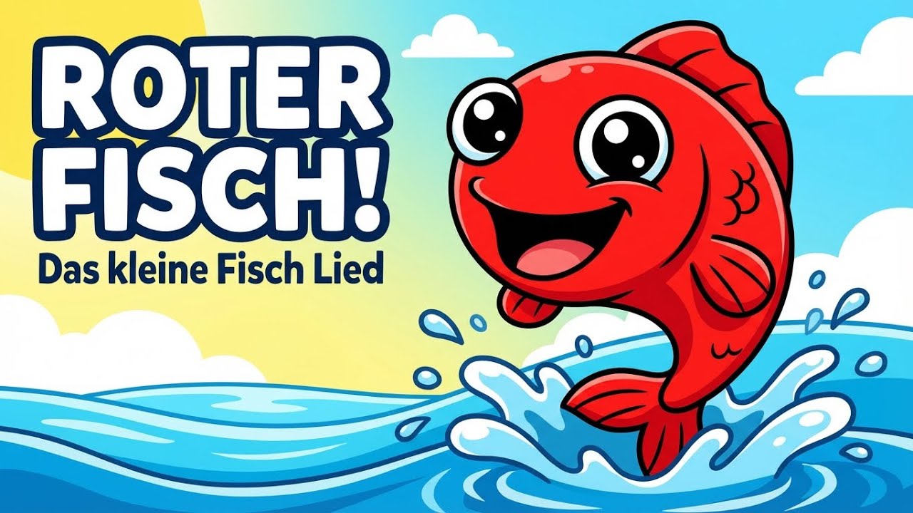  ♪ ♪ Roter Fisch, roter Fisch! | Das kleine Fisch Lied | Lernvideo | LiederWelt für Kinder