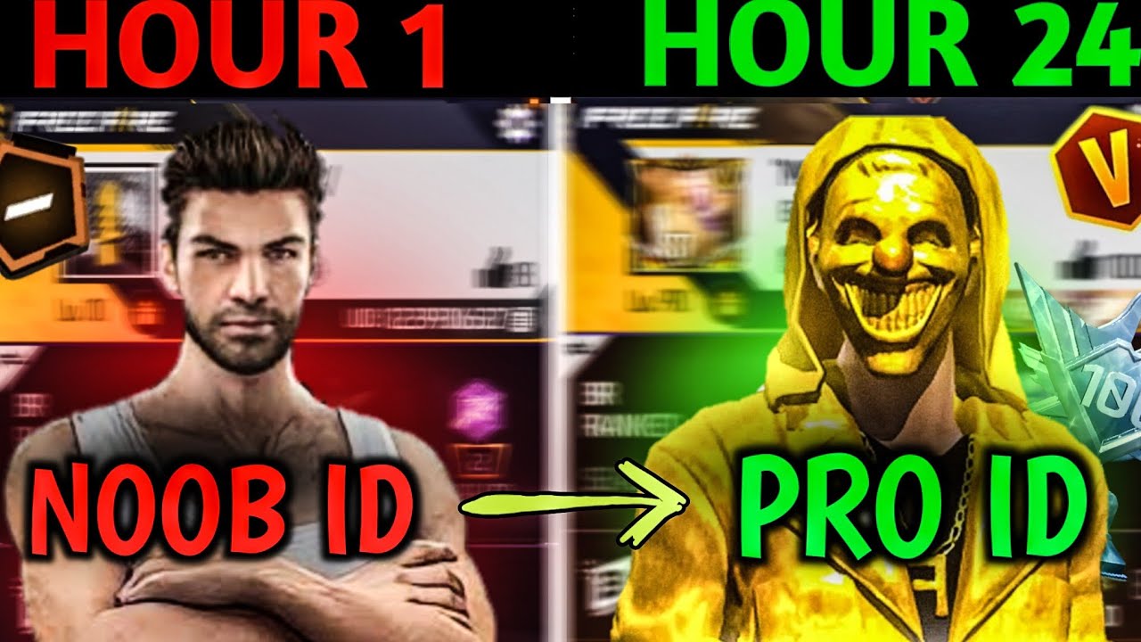 Transforming Noob 1 LvL ID into Pro 100 LvL ID 🤔 In 24 Hours 😱