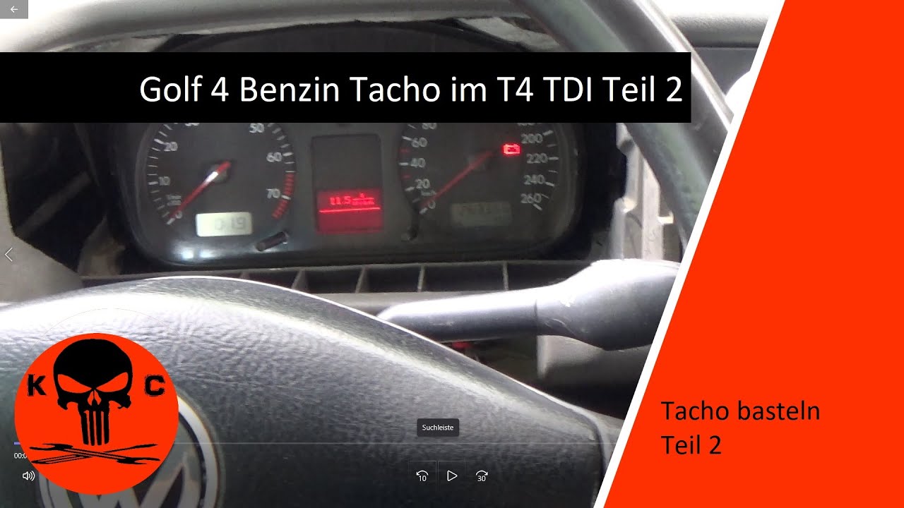 Golf 4 Benzin Tacho im T4 TDI BJ2002 Teil 2 #Camper #T4 #Umbau