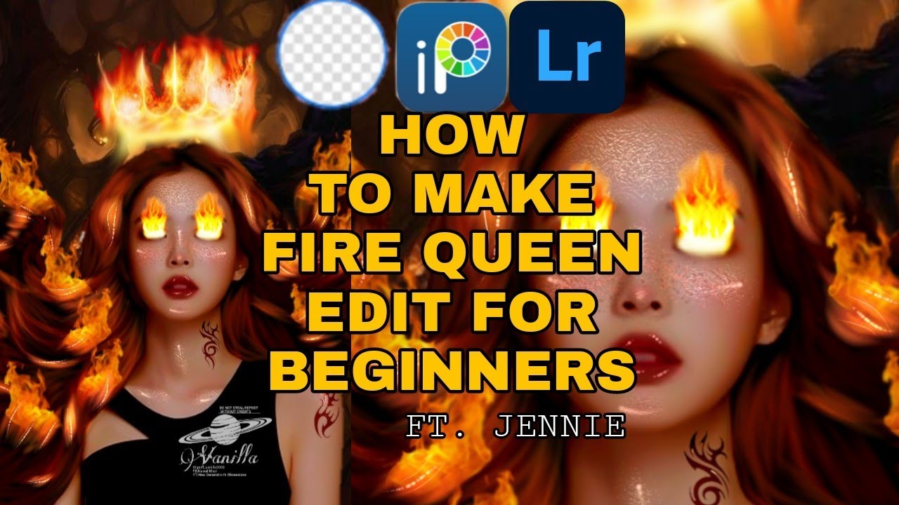 How to make Fire Queen Manipulation edit for beginners with Ibis paint x ft. Jennie