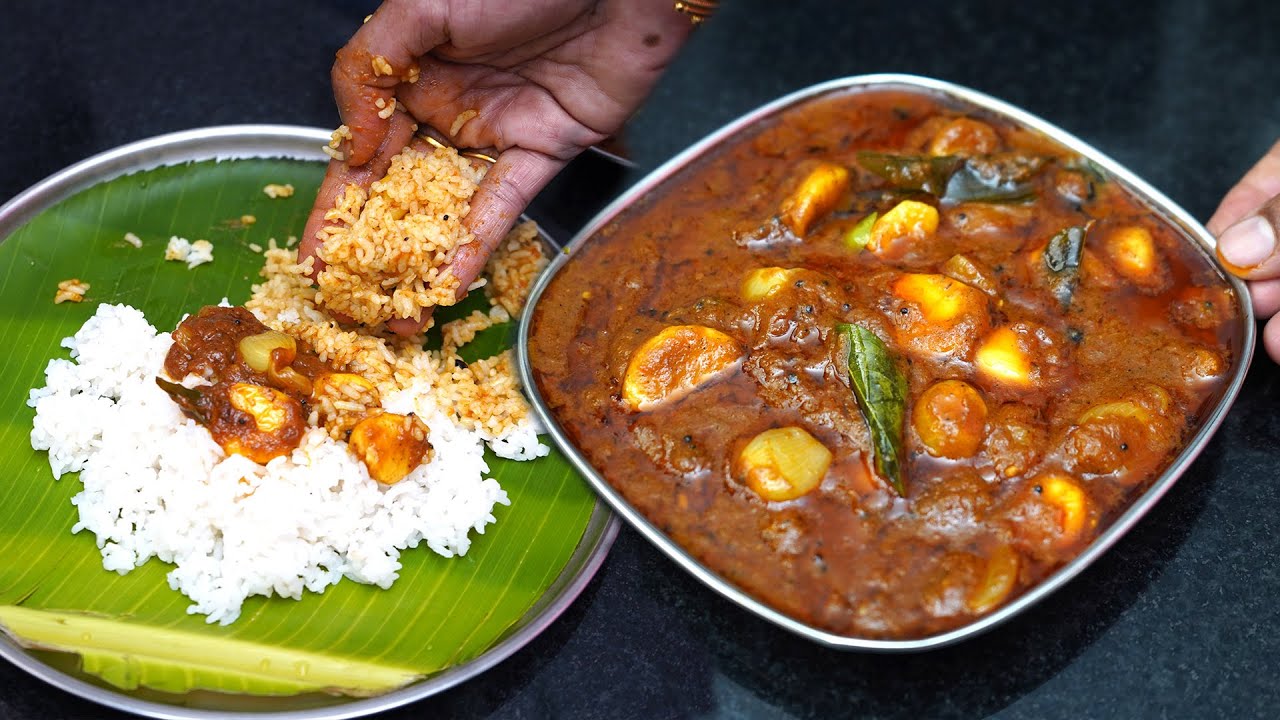 வெங்காய பூண்டு குழம்பு இருந்தா வேற குழம்பே வேண்டாம் திருப்தியா இருக்கும் /Vengaya Poondu Kulambu