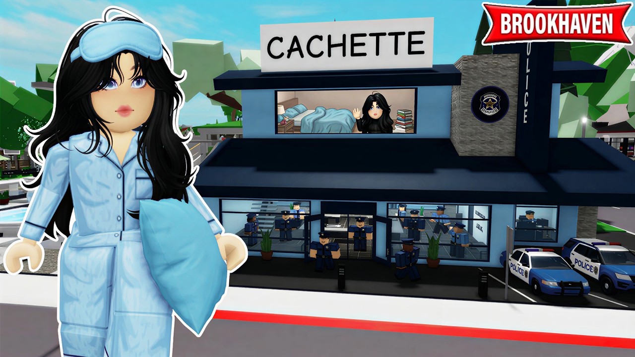 JE VIS EN CACHETTE DANS LE COMMISSARIAT DE POLICE SUR BROOKHAVEN ROBLOX !