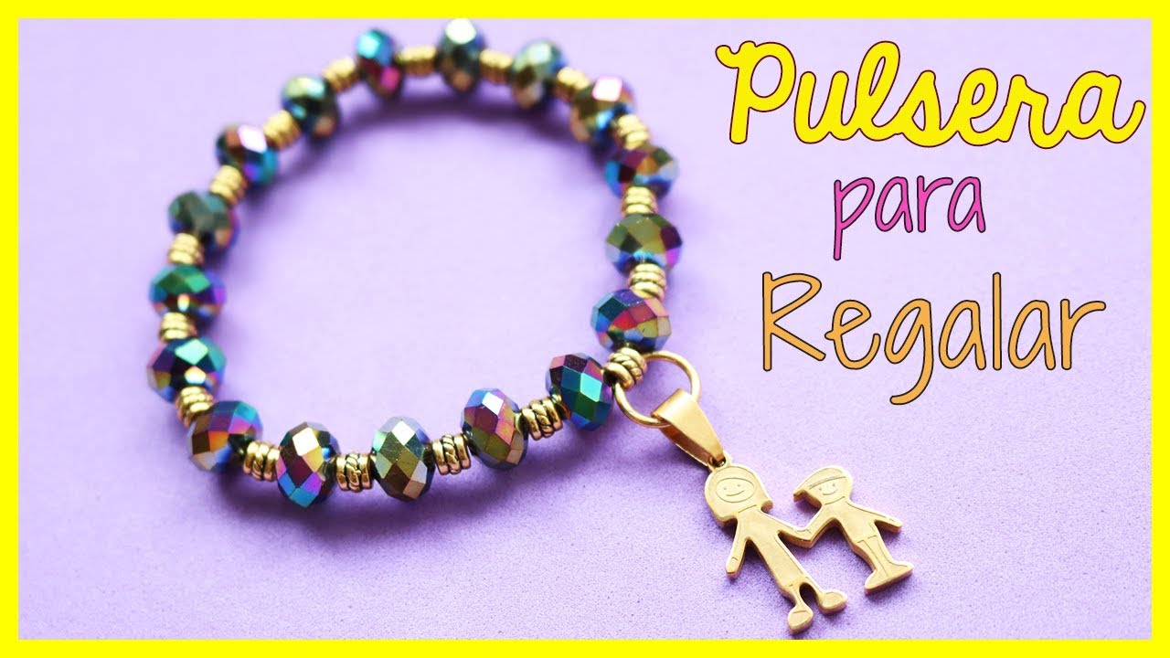 PULSERA de NYLON con 📿 PIEDRAS de CRISTAL 🎁 PARA REGALAR