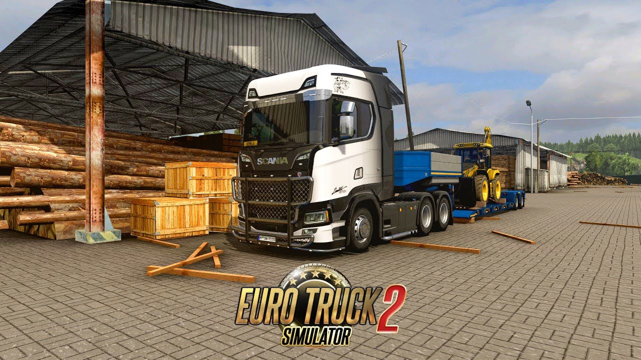 Backhoe Loader Delivery | Euro Truck Simulator 2  1.39 Open Beta | Logitech G29 + shifter | Gameplay