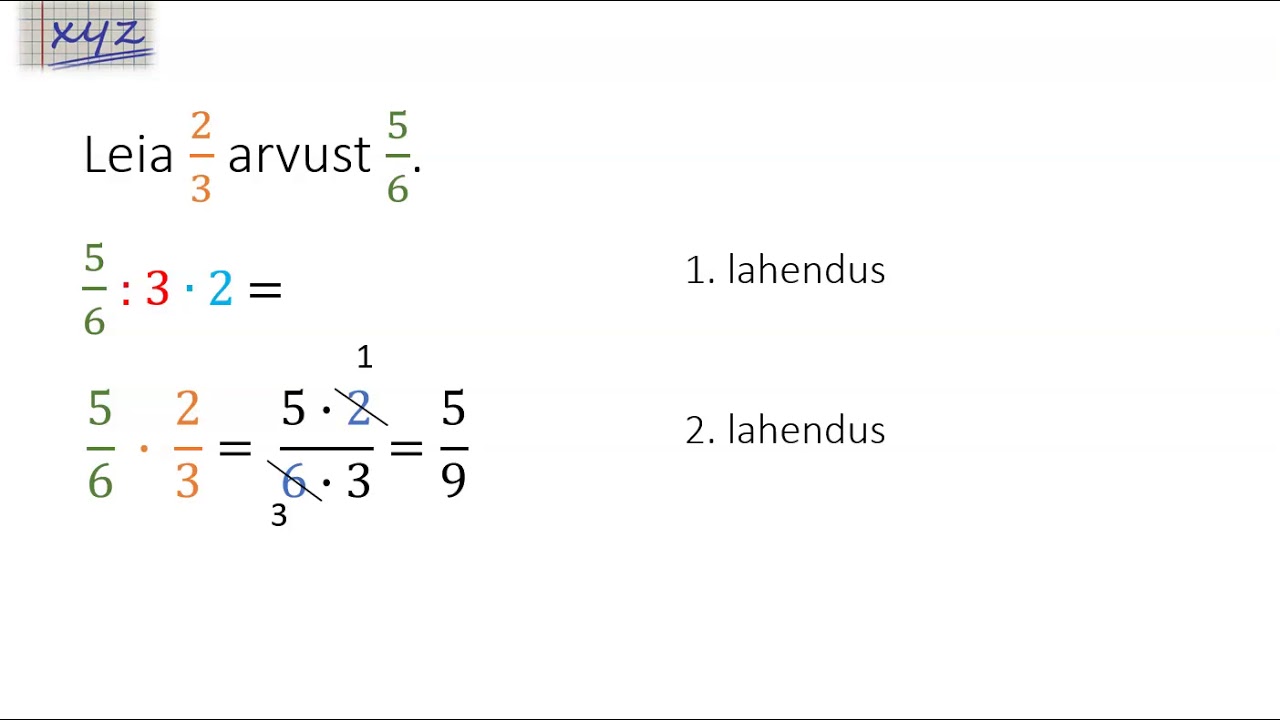 Osa leidmine arvust 2