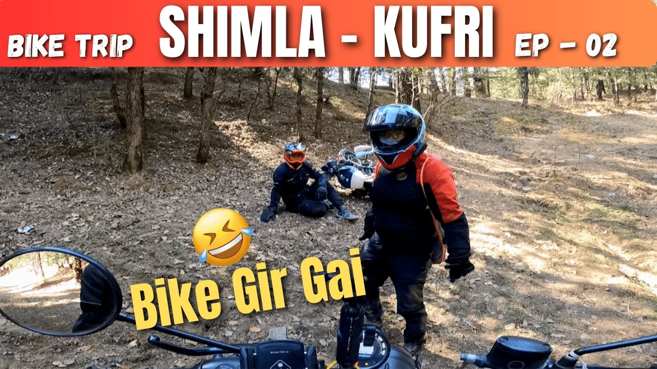 SNOW Adventure with Hunter 350 in KUFRI - SHIMLA | Bike Bhi Gir Gai !!
