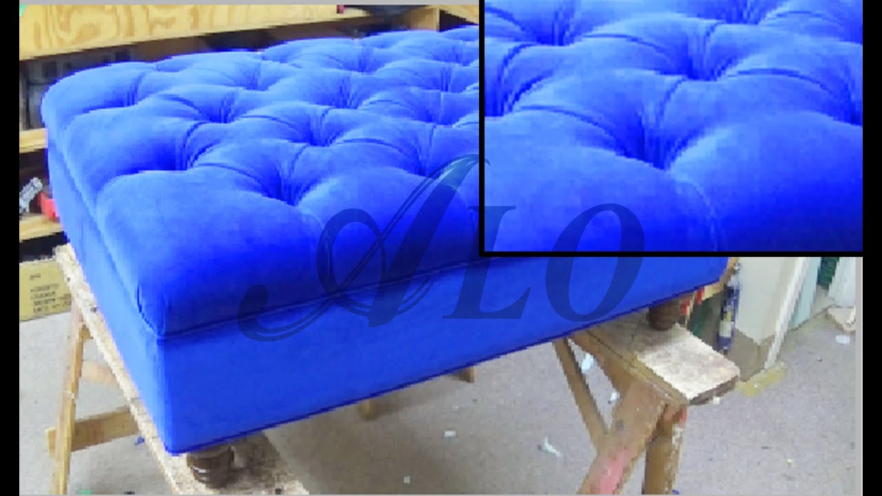 DIY - HOW TO UPHOLSTER A TUFTED OTTOMAN - ALO Upholstery