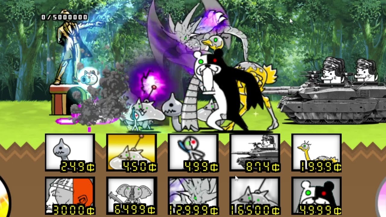the battle cats but i use enemies (metal 2)