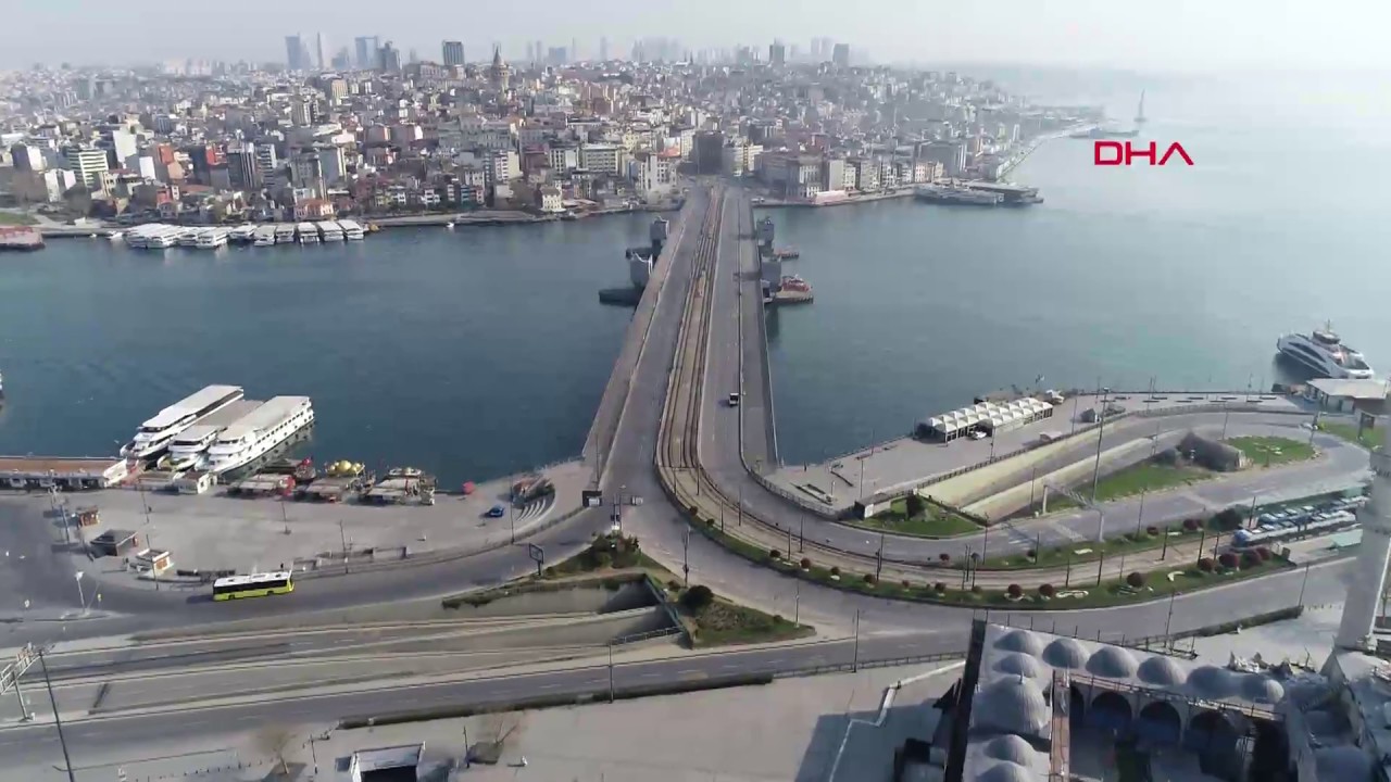 Eminönü, Sultanahmet, Beyazıt Meydanı ve Galata Köprüsü havadan görüntülendi