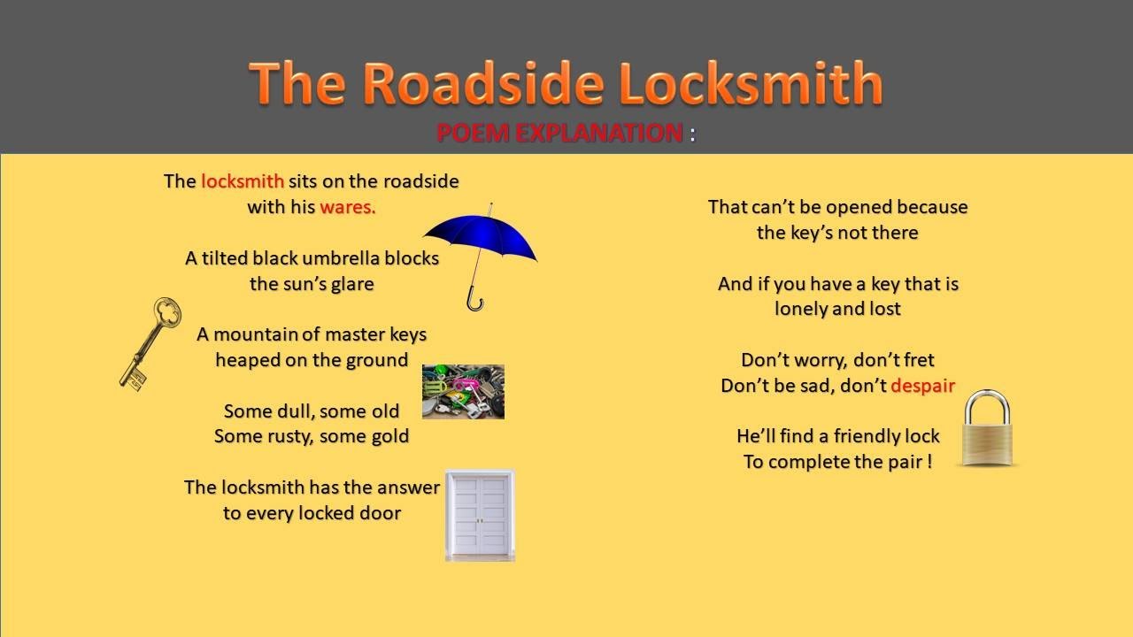 the roadside locksmith/Gulmohar English/ Grade 5 I Chitra Padmanabhan