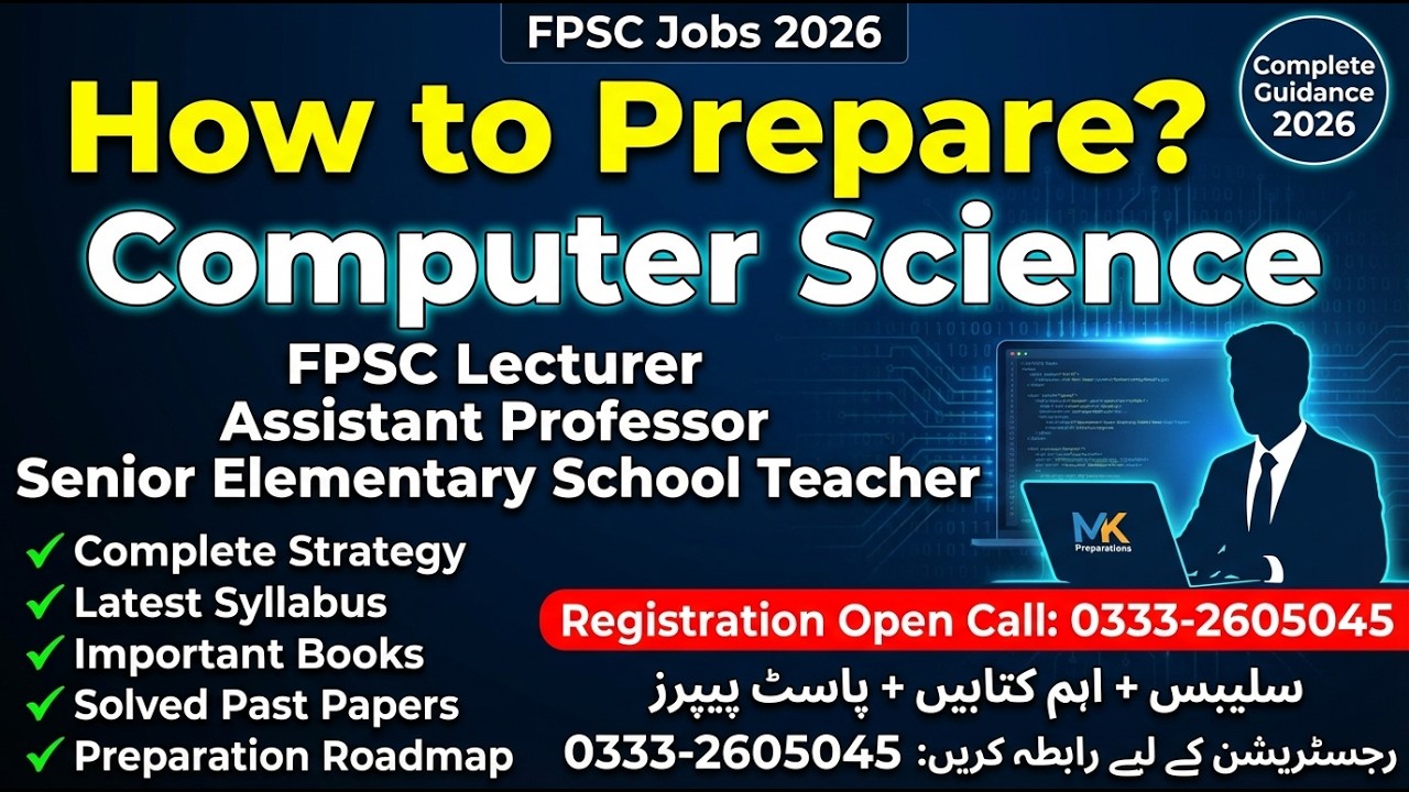 FPSC Lecturer Computer Science Test Preparation 2026 | Best Notes, Important Topics & Solved Papers