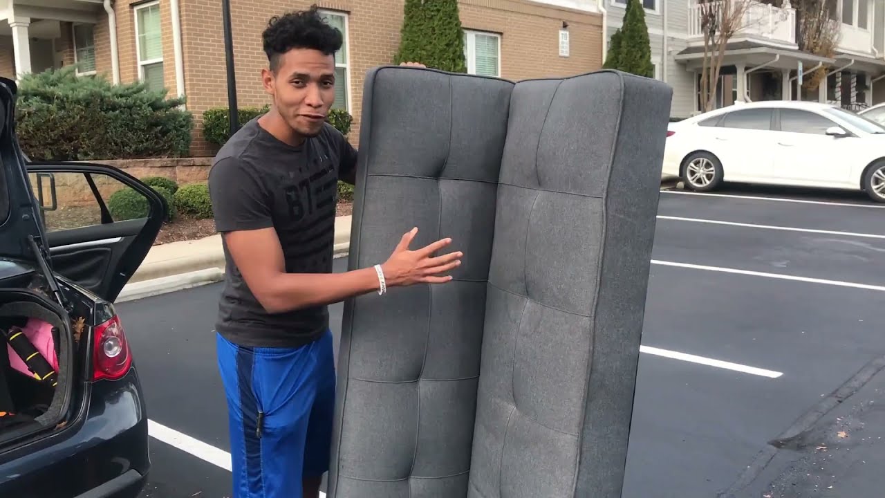 Can a futon fit in the trunk of your car?
