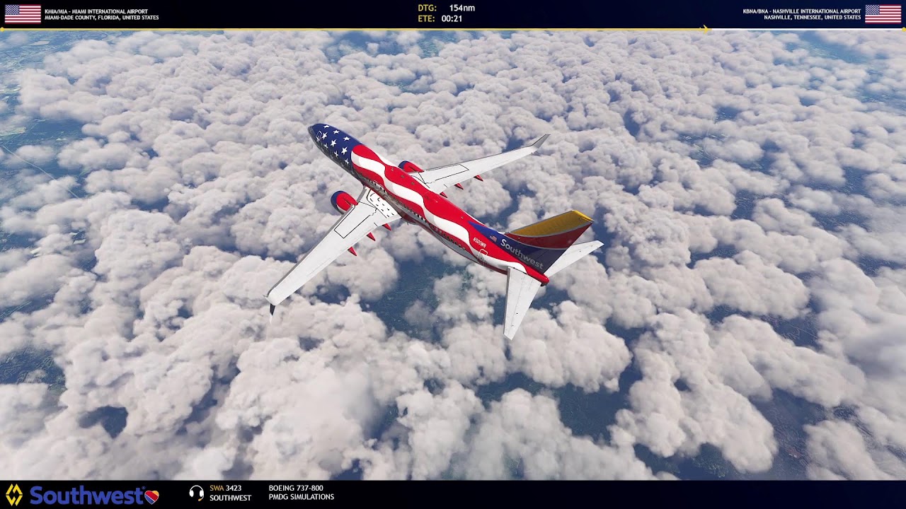 MSFS // Miami - Nashville // Southwest // B738