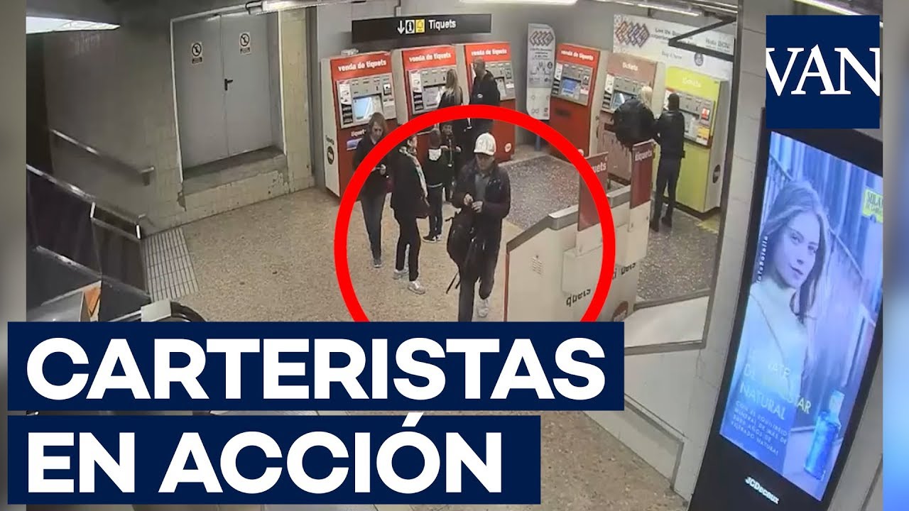 Así operan los carteristas en el metro de Barcelona